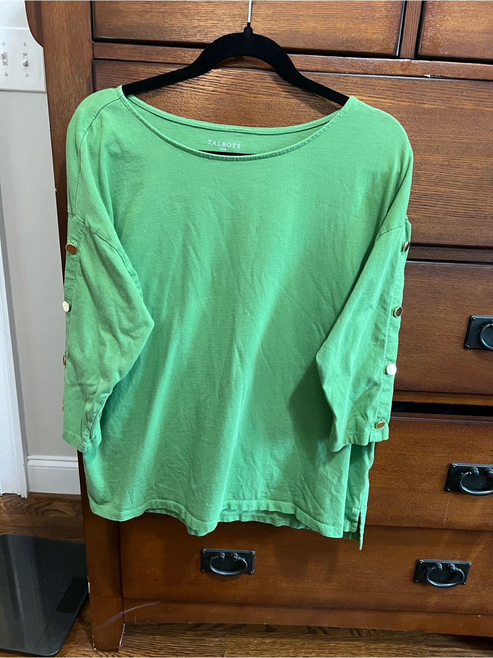 Talbots Long Sleeve Top in Green Size 1X Like New